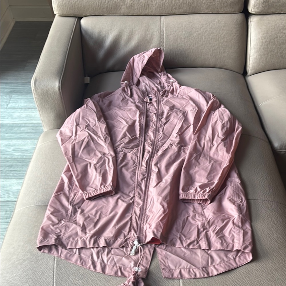 Pink Hooded Windbreaker Jackets